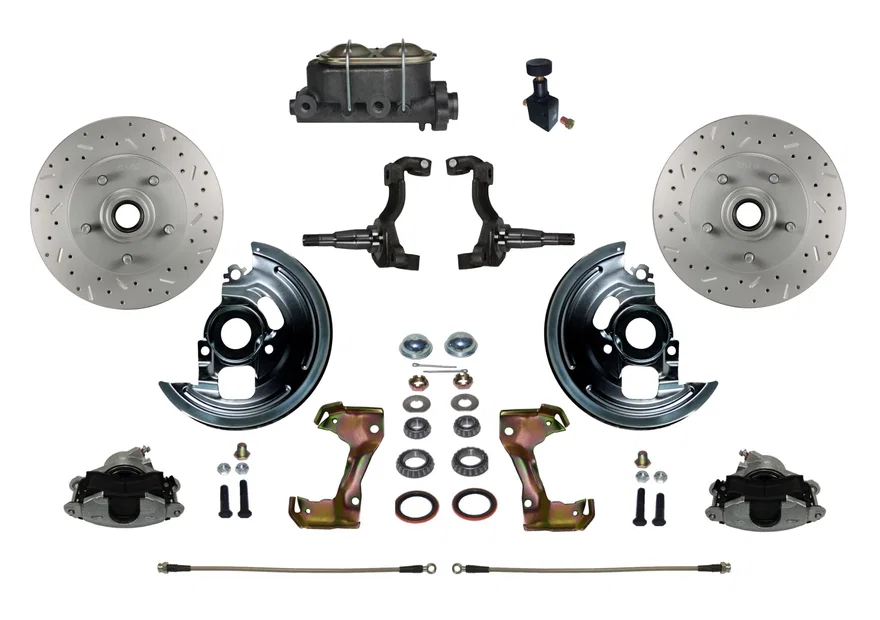 Manual Front Kit with Drilled Rotors and Zinc Plated Calipers
