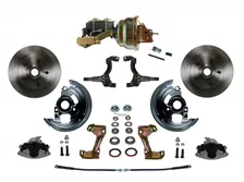Power Front Kit with Plain Rotors and Zinc Plated Calipers image 1
