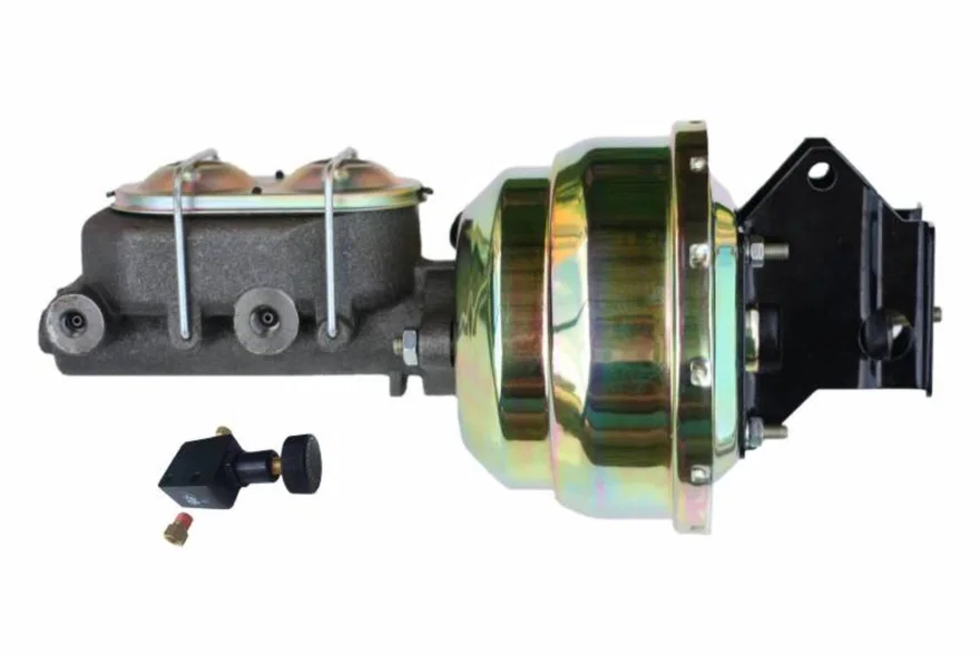 8 inch dual power booster, 1 inch bore master adjustable valve (Zinc)