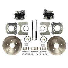 Rear Disc Brake Kit with Plain Rotors and Zinc Plated Calipers for Ford image 1