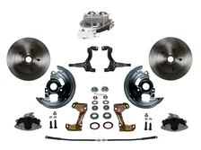 Manual Front Kit with Plain Rotors and Zinc Plated Calipers for Chevrolet Chevy II image 1