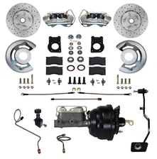 Power Front Kit with Drilled Rotors and Zinc Plated Calipers image 1