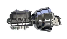 Power booster kit 8 inch dual booster 1 inch bore master disc/disc (Chrome) image 1