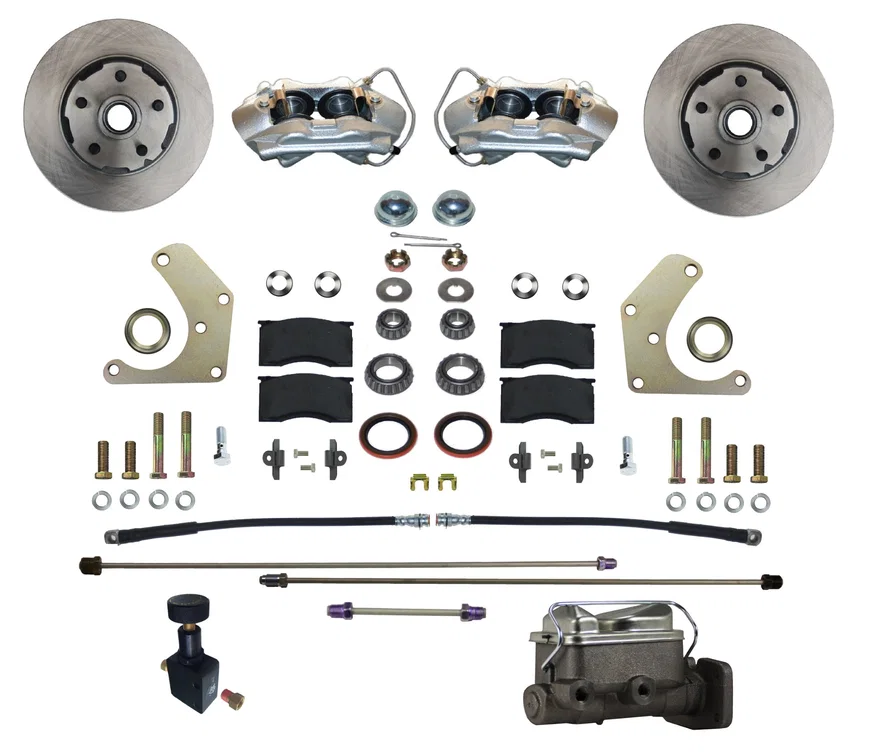 Manual Front Kit with Plain Rotors and Zinc Plated Calipers