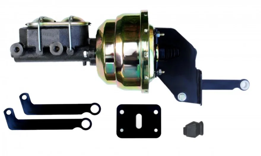 8 inch dual power booster, 1-1/8 inch bore master (Zinc)