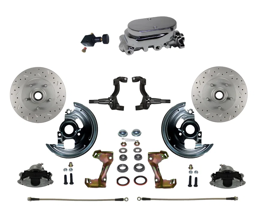 Manual Front Kit with Drilled Rotors and Zinc Plated Calipers