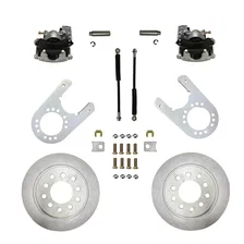 Rear Disc Brake Kit  with Plain Rotors and Zinc Plated Calipers image 1