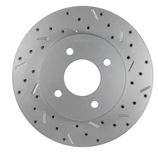 Rear Disc Brake Kit  with Drilled Rotors and Black Powder Coated Calipers image 5