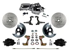 Power Front Kit with  Drilled Rotors and Black Powder Coated Calipers image 1