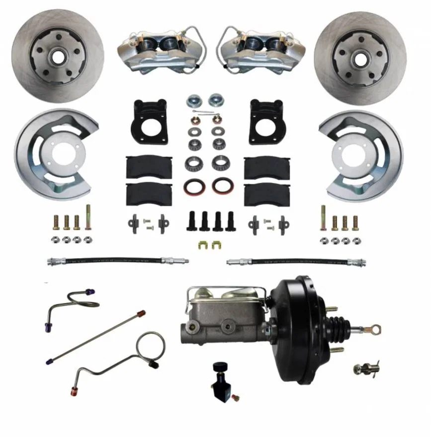 Power Front Kit with Plain Rotors and Zinc Plated Calipers