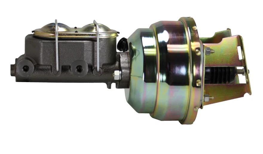 8 inch dual power booster, 1-1/8 inch bore master (Zinc) for Chevrolet