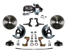 Power Front Kit with Plain Rotors and Zinc Plated Calipers image 1