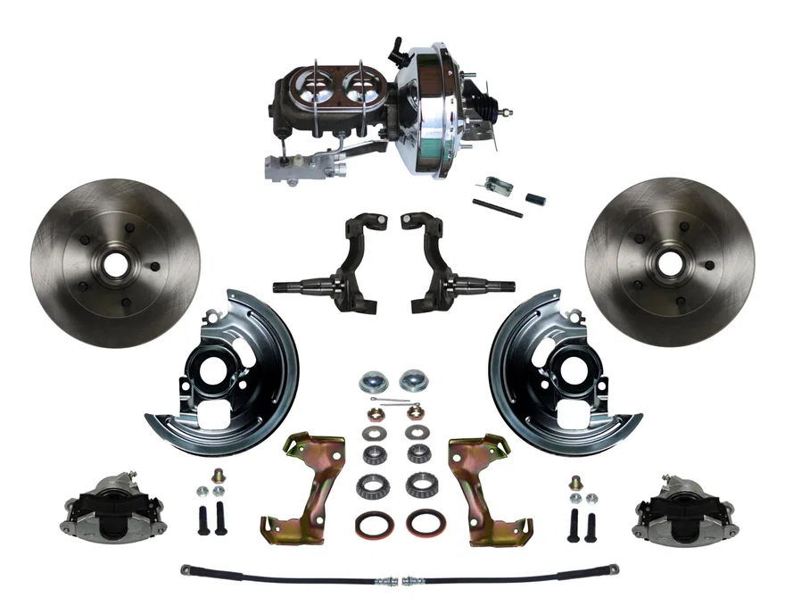 Power Front Kit with Plain Rotors and Zinc Plated Calipers