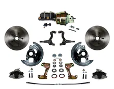 Power Front Kit with Plain Rotors and Zinc Plated Calipers image 1