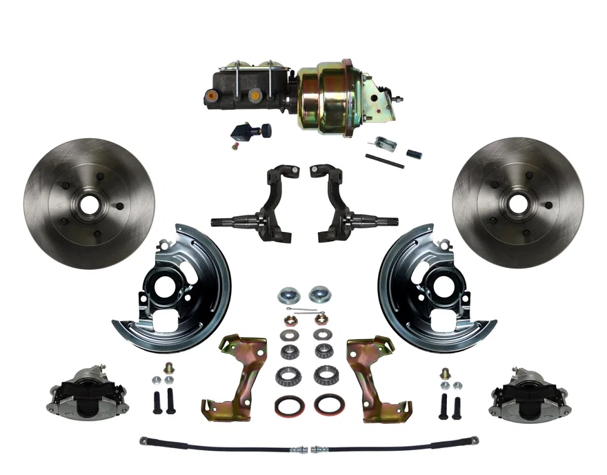 Power Front Kit with Plain Rotors and Zinc Plated Calipers