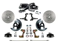 Power Front Kit with Drilled Rotors and Zinc Plated Calipers image 1