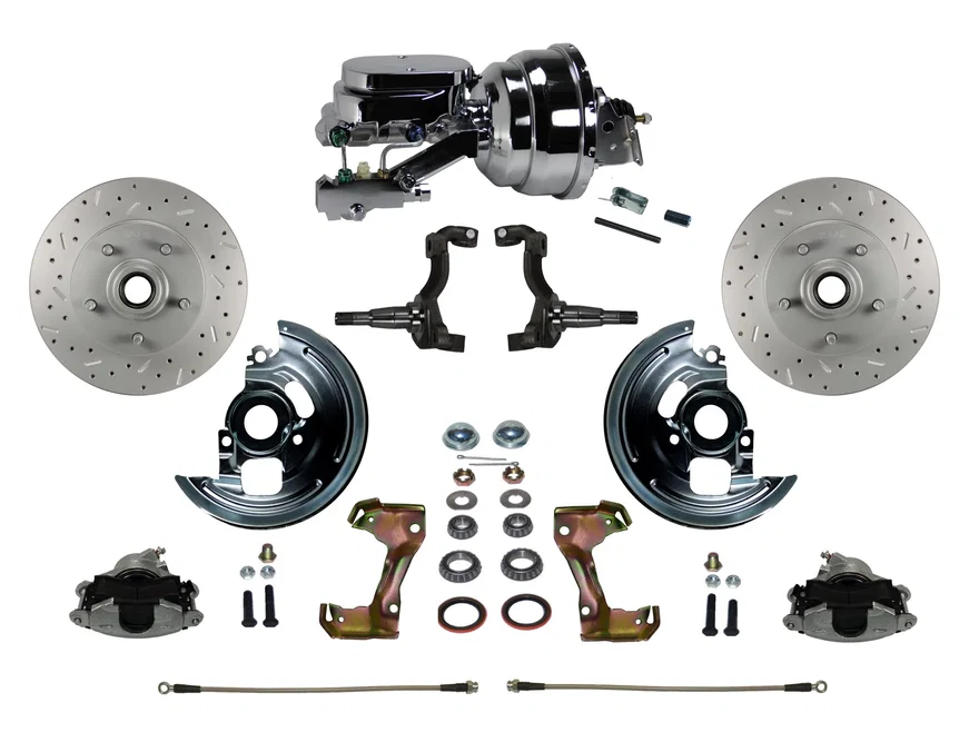 Power Front Kit with Drilled Rotors and Zinc Plated Calipers