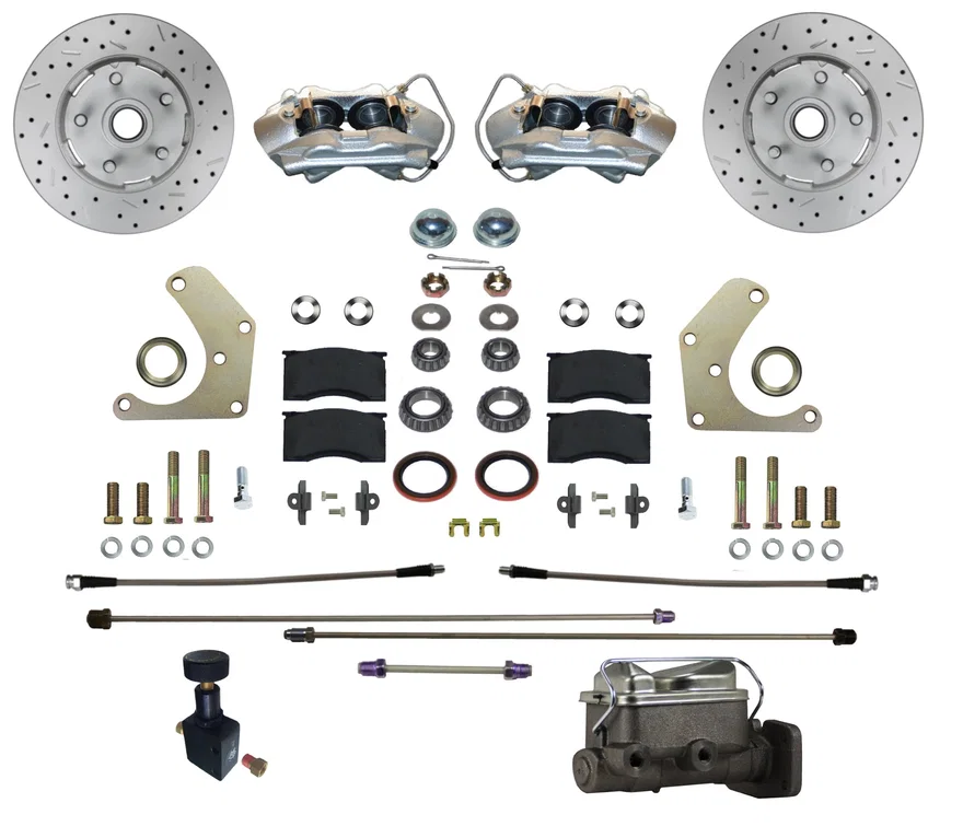 Manual Front Kit with Drilled Rotors and Zinc Plated Calipers