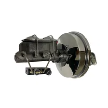9 inch power booster, 1-1/8 inch bore master adjustable combo valve (Chrome) image 2