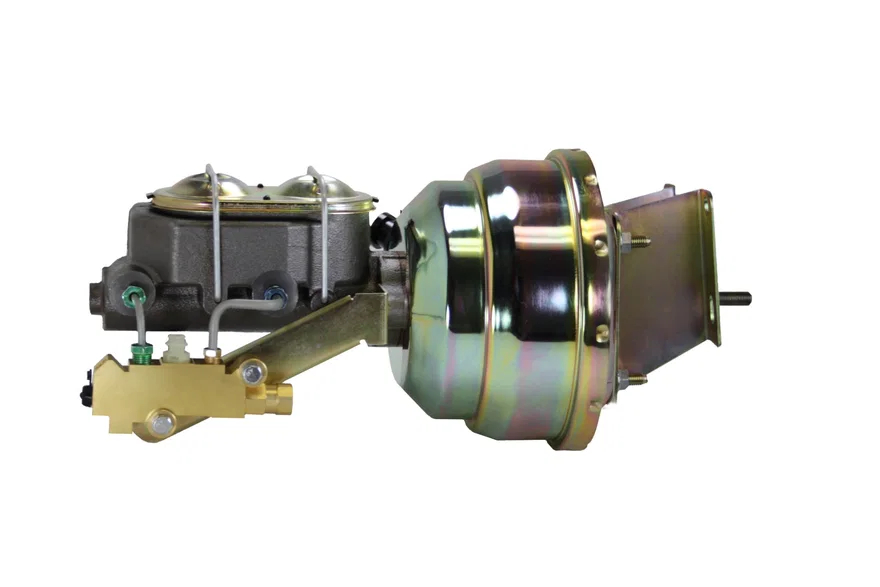 8 inch dual power booster, 1 inch bore master disc/disc (Zinc)