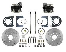 Rear Disc Brake Kit  with Drilled Rotors and Zinc Plated Calipers image 1