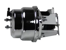 7 inch dual power booster, 1-1/8 inch bore master adjustable valve (Chrome) for Chevrolet image 3