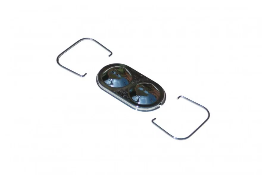 Corvette chrome master cylinder cap and bail kit