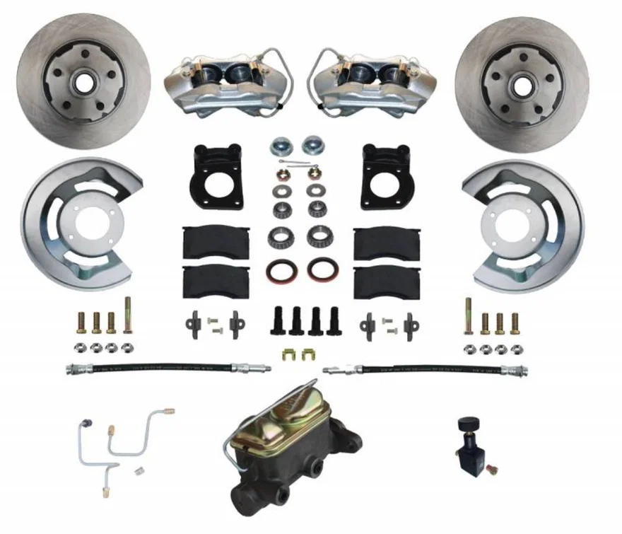 Manual Front Kit with Plain Rotors and Zinc Plated Calipers for Ford Mustang