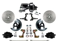 Power Front Kit with  Drilled Rotors and Black Powder Coated Calipers image 1