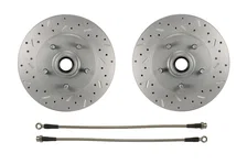 Manual Front Kit with Drilled Rotors and Zinc Plated Calipers for Chevrolet image 2