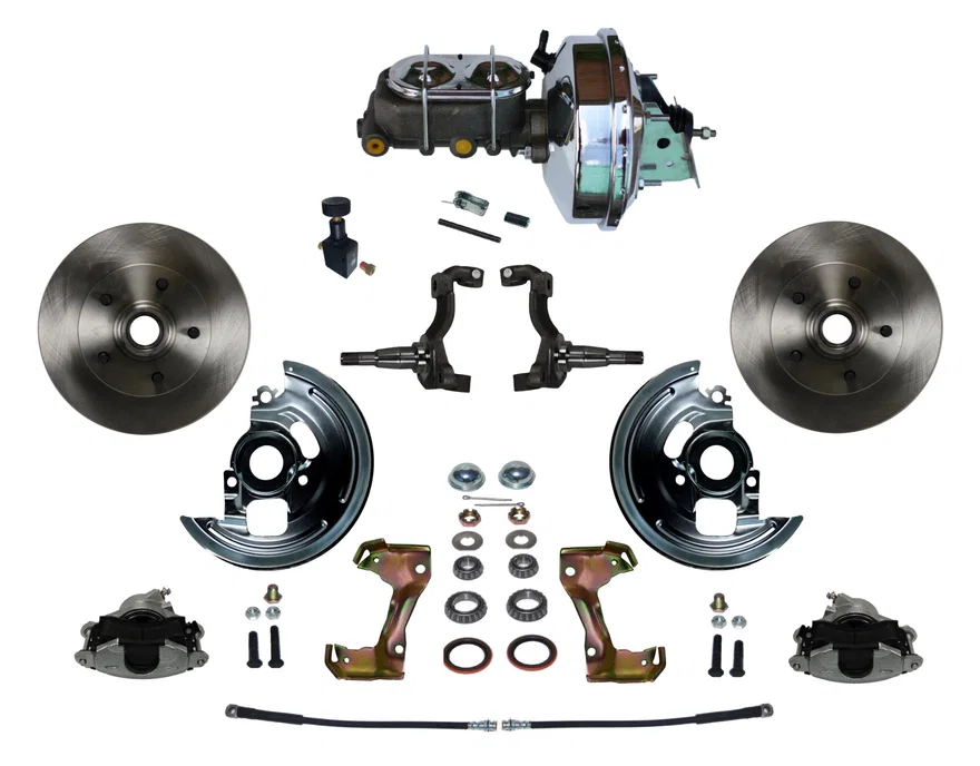 Power Front Kit with Plain Rotors and Zinc Plated Calipers