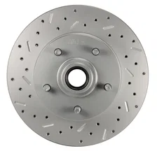 Front Spindle Kit with Drilled Rotors and Zinc Plated Calipers for Chevrolet Chevy II image 2