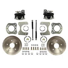 Rear Disc Brake Kit with Plain Rotors and Zinc Plated Calipers for Ford image 1