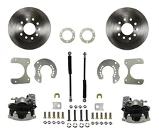 Rear Disc Brake Kit  with Plain Rotors and Zinc Plated Calipers image 1