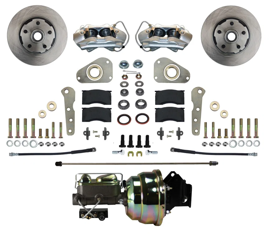 Power Front Kit with Plain Rotors and Zinc Plated Calipers