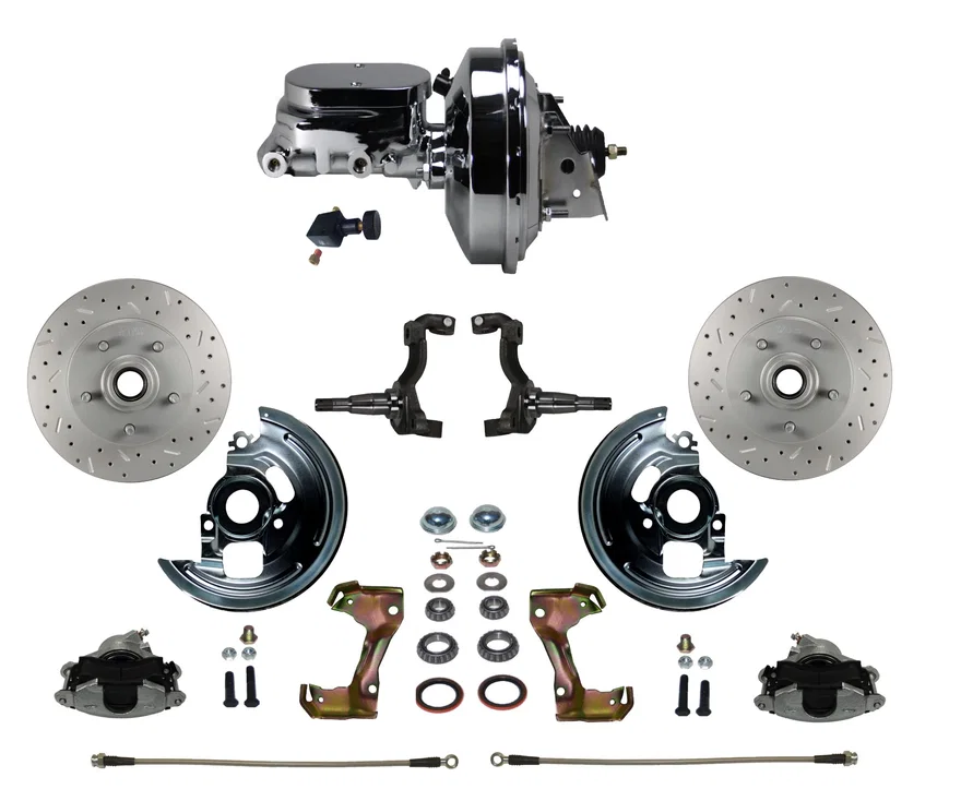 Power Front Kit with Drilled Rotors and Zinc Plated Calipers