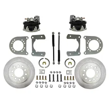 Rear Disc Brake Kit with Plain Rotors and Zinc Plated Calipers image 1