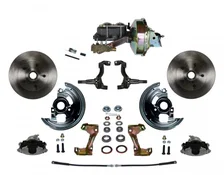 Power Front Kit with Plain Rotors and Zinc Plated Calipers image 1