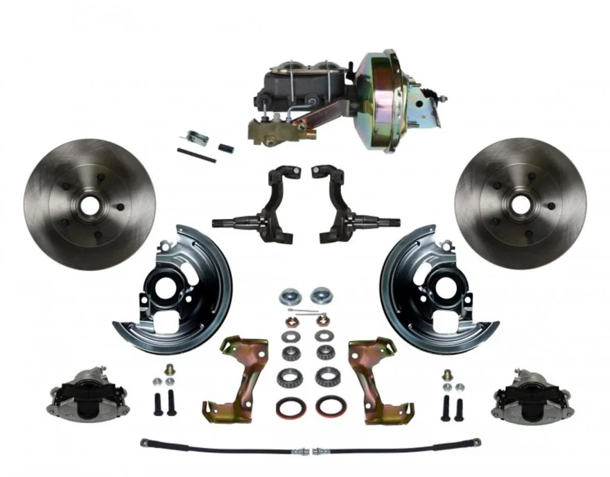 Power Front Kit with Plain Rotors and Zinc Plated Calipers