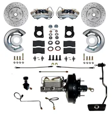 Power Front Kit with Drilled Rotors and Zinc Plated Calipers image 1