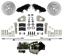 Power Front Kit with Drilled Rotors and Black Powder Coated Calipers image 1