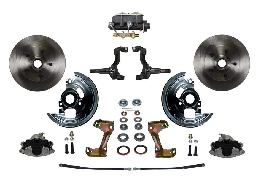 Manual Front Kit with Plain Rotors and Zinc Plated Calipers
