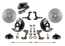 Manual Front Kit with Drilled Rotors and Zinc Plated Calipers image 1