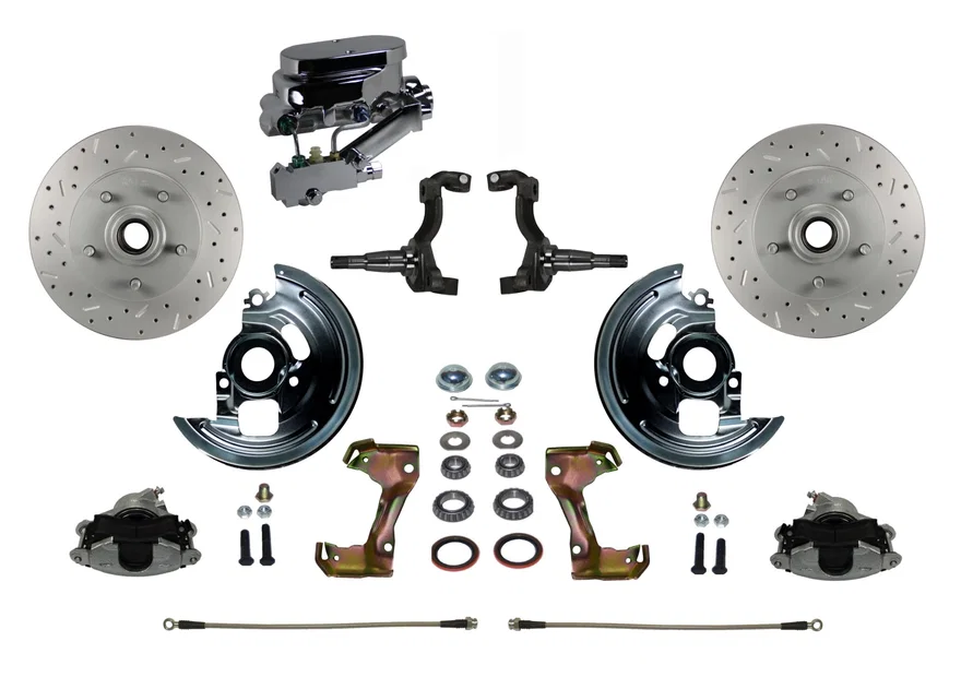 Manual Front Kit with Drilled Rotors and Zinc Plated Calipers