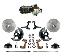 Power Front Kit with Drilled Rotors and Zinc Plated Calipers image 1