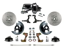 Power Front Kit with Drilled Rotors and Zinc Plated Calipers image 1