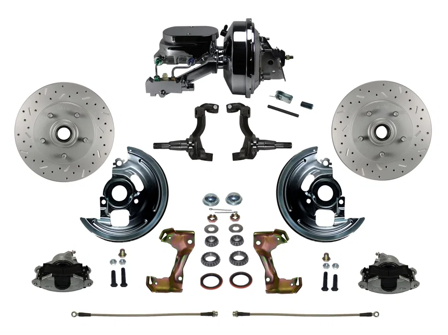 Power Front Kit with Drilled Rotors and Zinc Plated Calipers