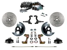Power Front Kit with Drilled Rotors and Zinc Plated Calipers image 1