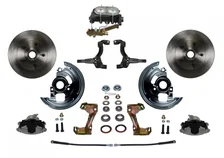 Manual Front Kit with Plain Rotors and Zinc Plated Calipers image 1