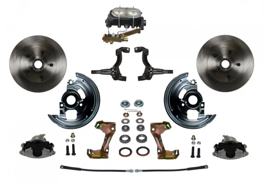 Manual Front Kit with Plain Rotors and Zinc Plated Calipers